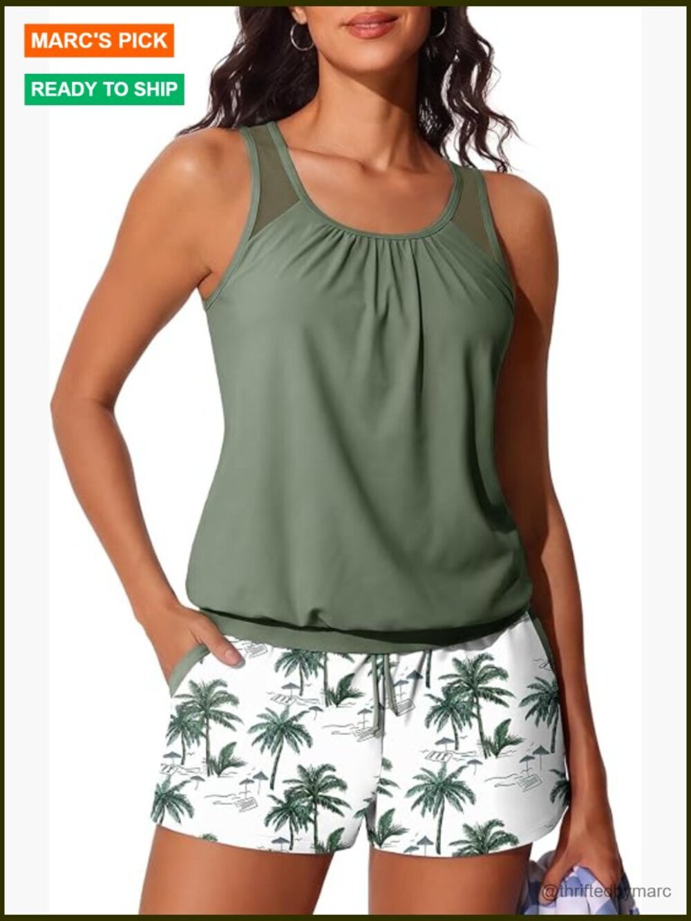 Tankini Swimsuits for Women with Shorts Tummy Control Mesh Racerback 2026